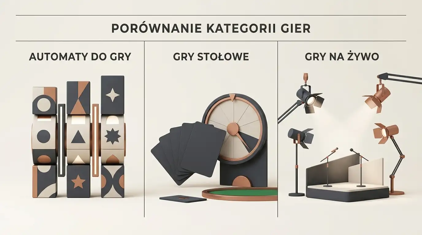 Różnych kategorii gier kasynowych